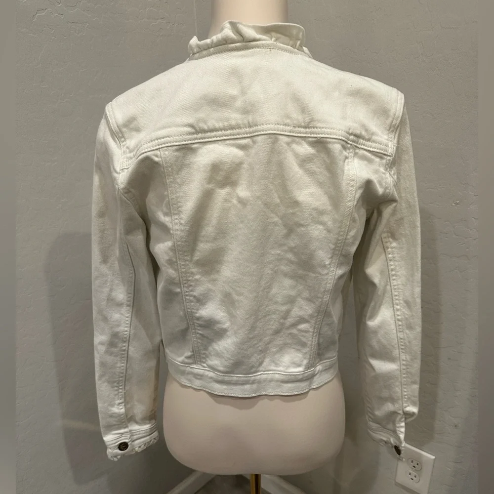 Draper James Women's White‎ denim Jacket - Picture 6 of 7